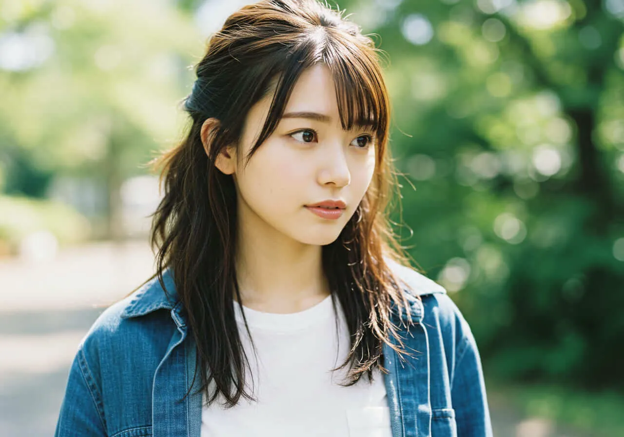 アレンジ自在なハーフアップ